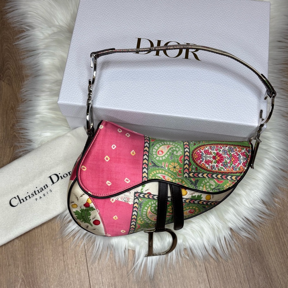 SOLD |💕RARE✨ Dior Satin Paisley Saddle Bag ✨💕